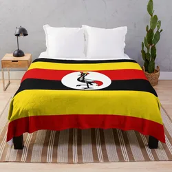 Flag of Uganda Throw Blanket Retro Blankets fluffy blanket Blankets For Sofas