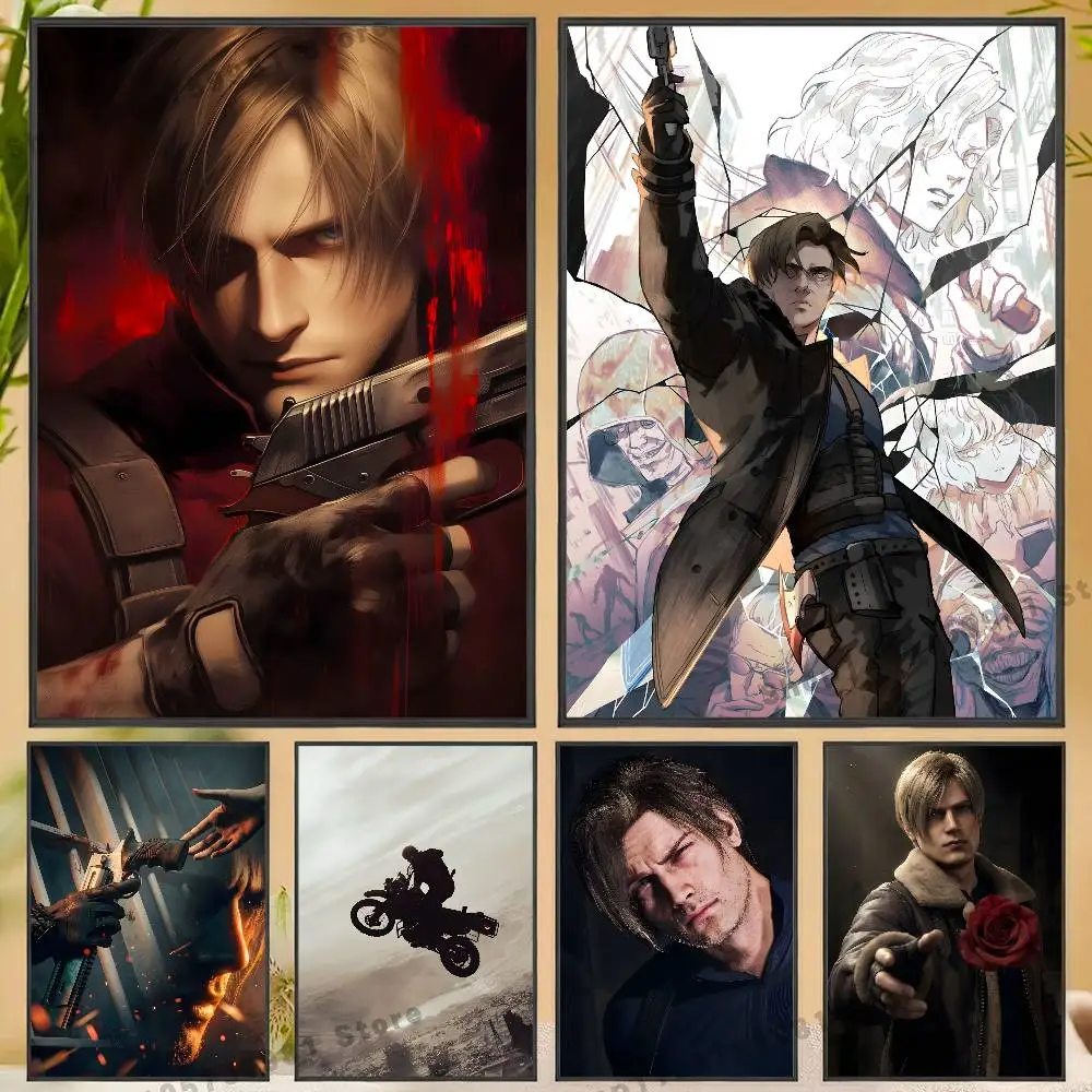 Leon S R-Resident E-Evil Poster For Wall Prints for Living Room Bedroom Office Home Decoration Gift