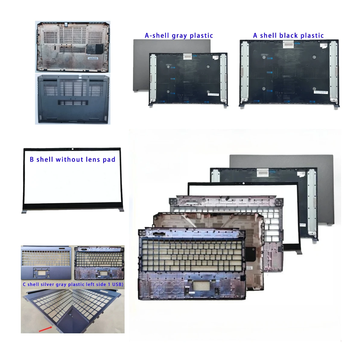 Compatible with Mechanical Revolution Aurora PRO/Z/E/S Jiaolong 15/15K/5 Top Cover Palm Rest Screen Bezel Bottom Case Hinge