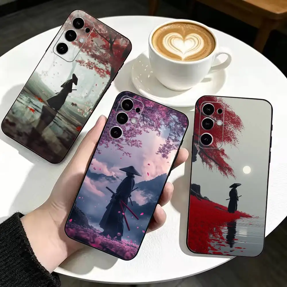 J-Japanese B-Bushido S-Samurai  Soft Silicone Case For Samsung S20 S21 S22 S23 S24 S25 S26 Ultra Plus Lite S24 FE Fundas