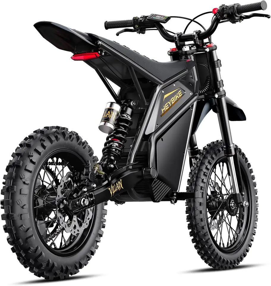 Electric Dirt Bike with 4160W Motor 1352WH Battery, Up to 50 Miles Range, 14"/12" Fat Tire Electric Bike with Hy image 2