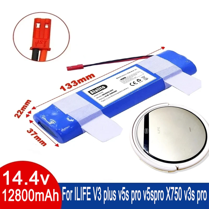 

Оригинальная литиевая батарея 14,8 V 128000mah 18650 для ILIFE V3s Pro, V50, V5s Pro, V8s, X750 Аккумулятор для робота-пылесоса