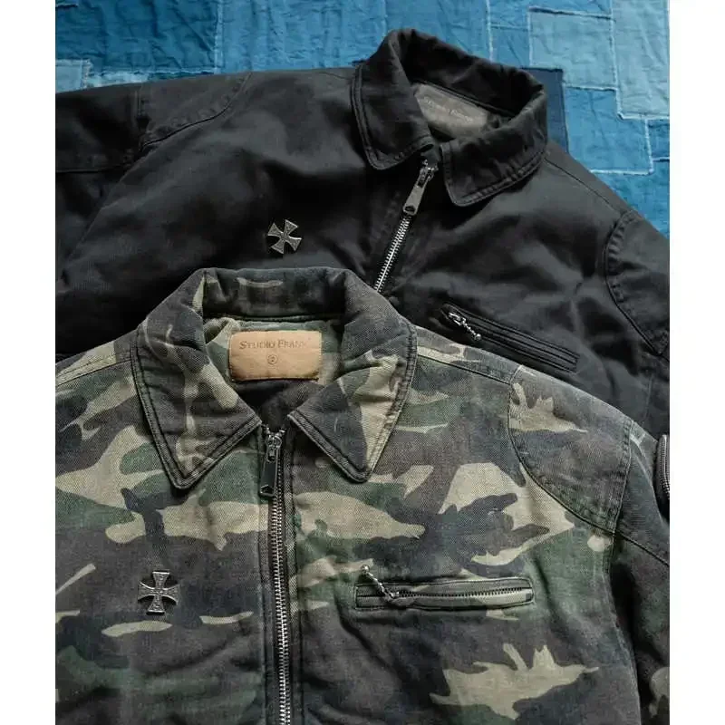 Wash Make Old Cotton Clothes Loose and Casual Street Style Autumn Winter Parka Jackets Men's Women's Fashion