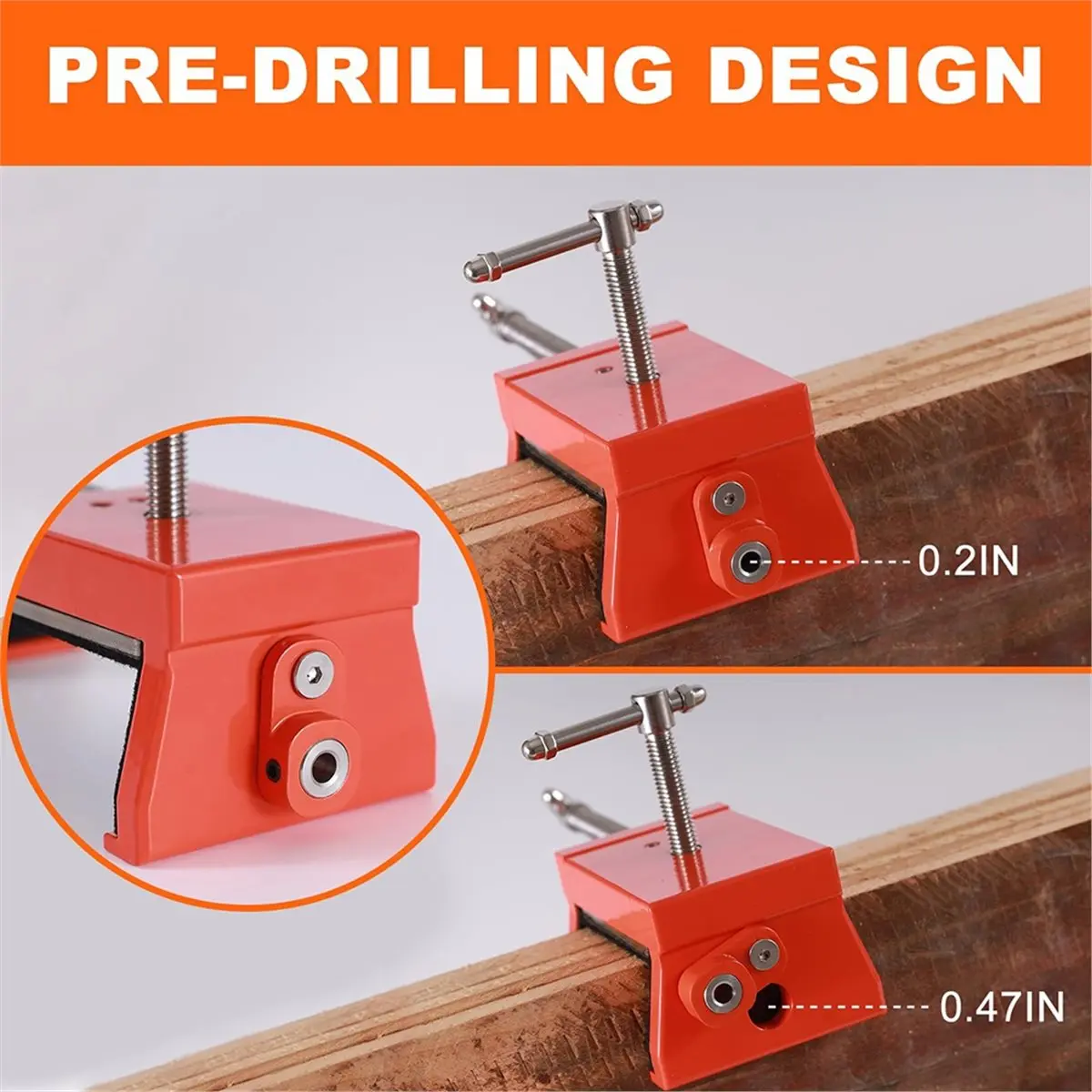 A1670P ~2PCS Cabinet Clamps with Built-in Drill Aligner for Easy Installation and Alignment