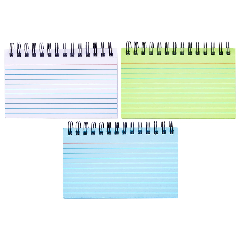 3 Pcs Notebook Study Spiral Notepads Pocket Diary Refill Mini Office