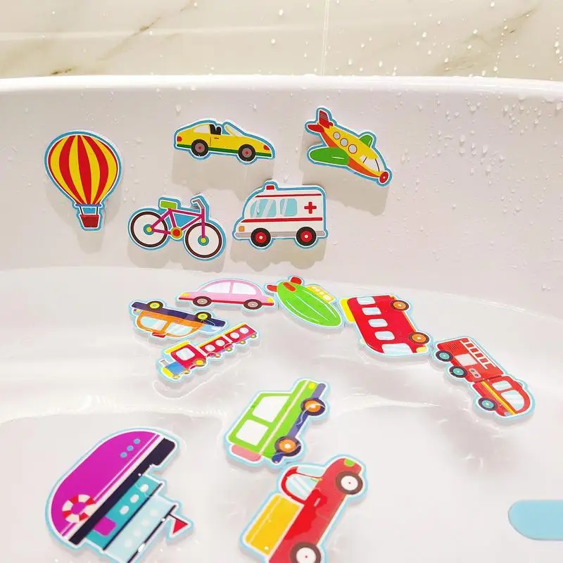 Fun EVA Vehicle Floating Bathtub Toy Water Play Toy Baby Bathroom Toys Game Baby Bath Toy for Babies Boys Girl Gift