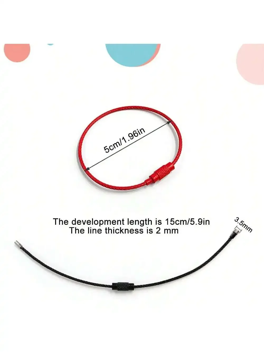 10pcs /Set Stainless Steel Luggage Tag Keychain For Women Screw Lock Colorful Round Shape Ideal For Outdoor Use  Luggage Tag