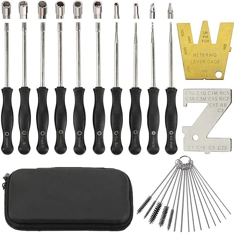 Carburetor Adjustment Tool Kit For 2 Cycle Engines, Carb Tune Up Adjusting Tool For Trimmer Weedeater Chainsaw