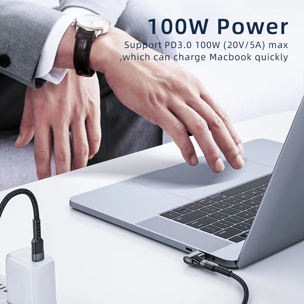 Essager 100W USB typ C magnetyczny Adapter USB 3.1 magnes USB C do type-c męski konwerter złącze dla iPad MacBook Pro Huawei PC — zdjęcie produktu 2