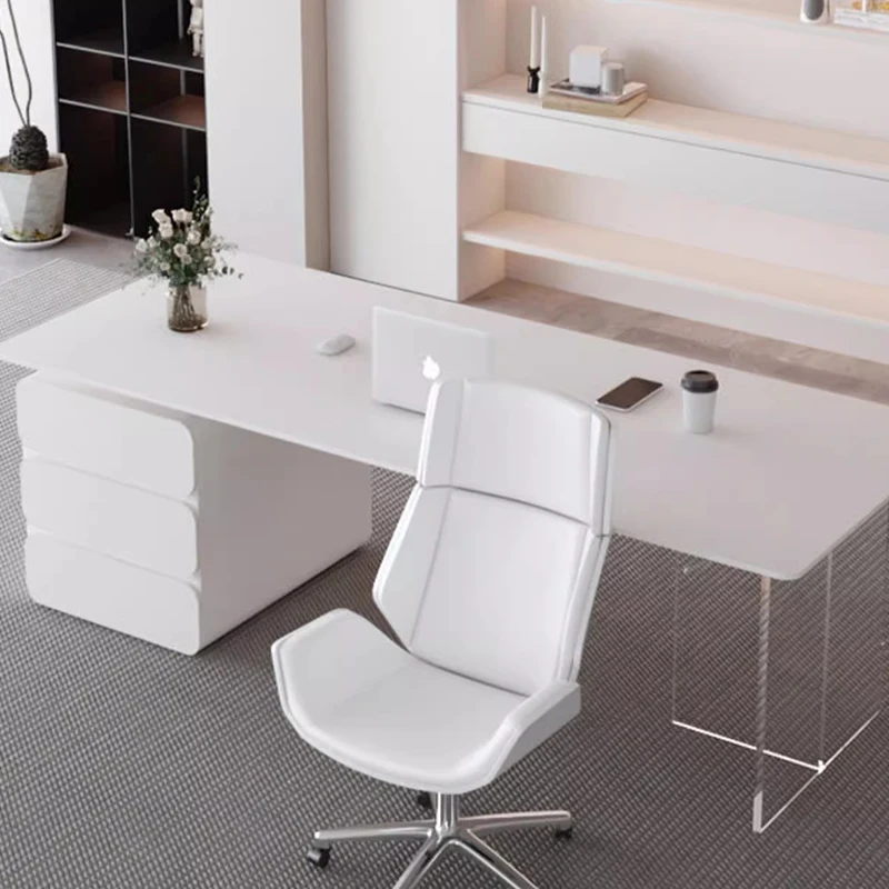 Minimalist Nordic Office Desk Aesthetic Drawer White Reception Office Desk Crafts Study Escritorio Oficina Lounge Furniture