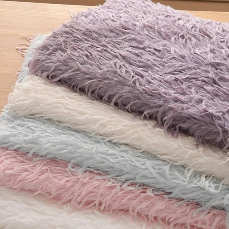 50x50cm Ultra Soft Plush Fabric Imitation Feather Fabric For Sewing Warm Scarf Doll DIY Plush Toys Background Display Cloth