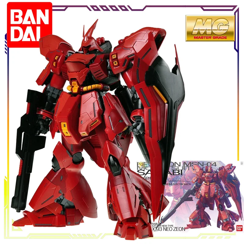 

BANDAI Original Mg 1/100 Series 174 Msn-04 Shahzabi Ver.ka Anime Action Figure Assembly Model Toys Movable Model Gifts for Boys