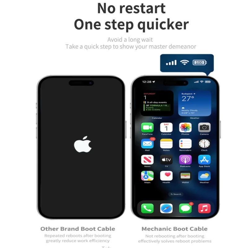 MECHANIC Power Pro Max 2.0 tipe-c Inpufor iPhoneX-15PM Boot satu tombol Motherboard aktivasi kabel tes catu daya dengan 15 FPC