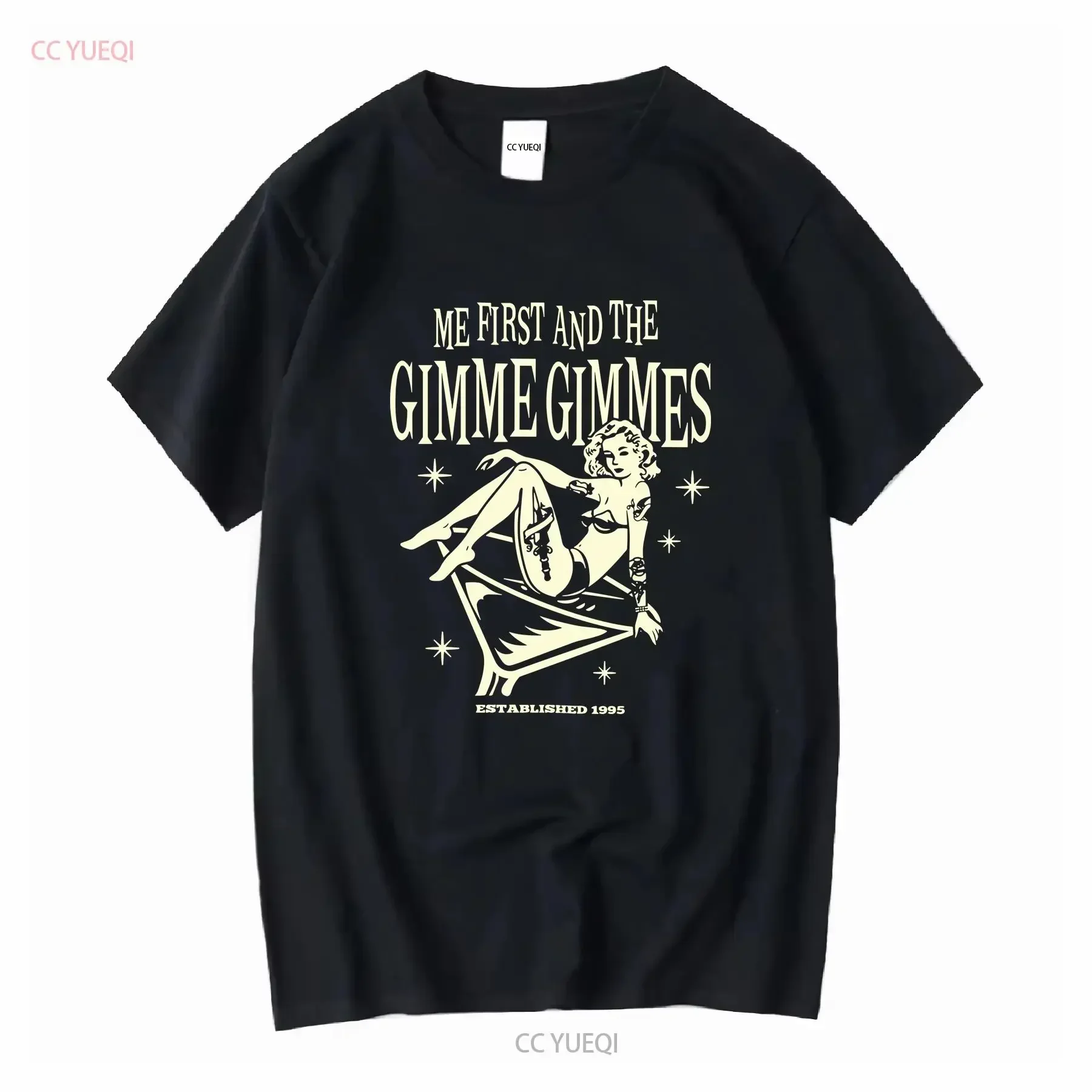 Customization Shirt Me First And The Gimme Gimmes Concert Tour T Shirt Black Size S Long Or Short Sleeves Vintage Washed Stretch