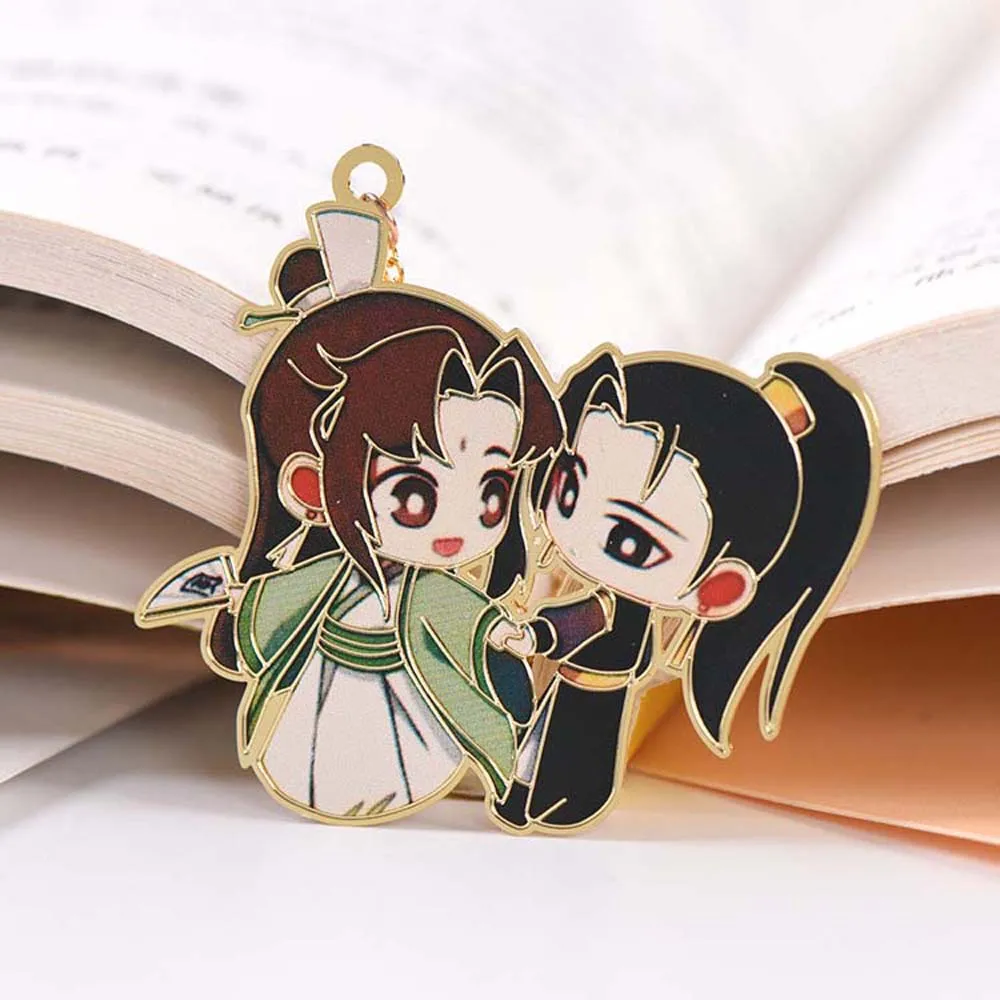 

Anime Lan Wangji Pagination Mark Metal Wei Wuxian Pendant Grandmaster of Demonic Stationery Bookmark Mo Dao Zu Shi Book Markers