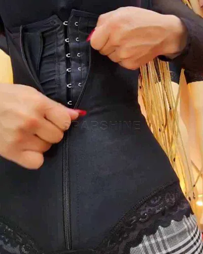 Imagen 2 del producto Cinturones Faja de doble Control para mujer, cinturones colombianos con hebilla para el vientre, conector Triangular con cremallera