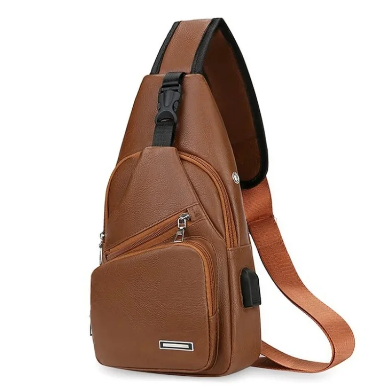 Men Casual Canvas Chest Pack Lightweight Crossbody Sling Bag Shoulder Bike Cycling Travel Daypack gallery 5