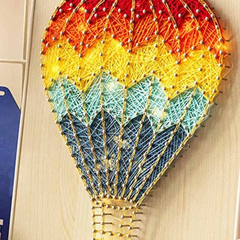 String Art Kit With LED Light Crafts Kit For Adults And Kids DIY String Art With All Necessary Accessories And Frame