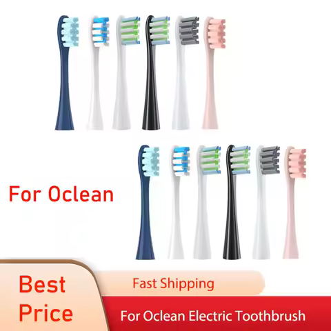 Sonic Toothbrush Vacuum Bristle For Oclean Flow/X/ X PRO/ Z1/ F1/ One/ Air 2 /SE Replacement Heads Brush Heads DuPont Soft
