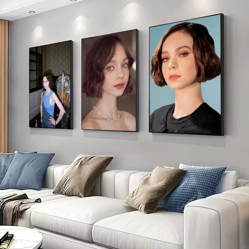 Emma M-Myers American Actress Poster for Living Room, Bedroom, Office, or Bar, Frameless, Indoor Use, Bedroom Wall Art.