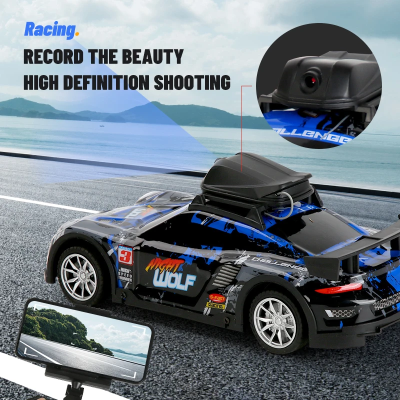 

1:24 WIFI Real Time Transmission HD Camera Remote Control Car 2.4G Cool Lighting Strong Power Electric WIFI FPV RC Racing Cars