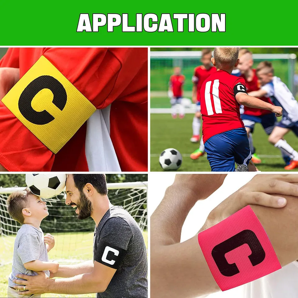 Loogdeel 1 قطعة للأطفال البالغين كرة القدم الكابتن شارة كرة القدم الذراع الفرقة زعيم الكابتن مجموعة قابل للتعديل التدريب الرياضة الذراع شارة #3