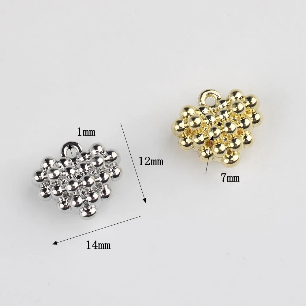 10pcs Simple Fashion Love Heart Shape Pendant Jewelry Making Accessories DIY Handmade Earrings Necklace Bracelet Craft Ornament