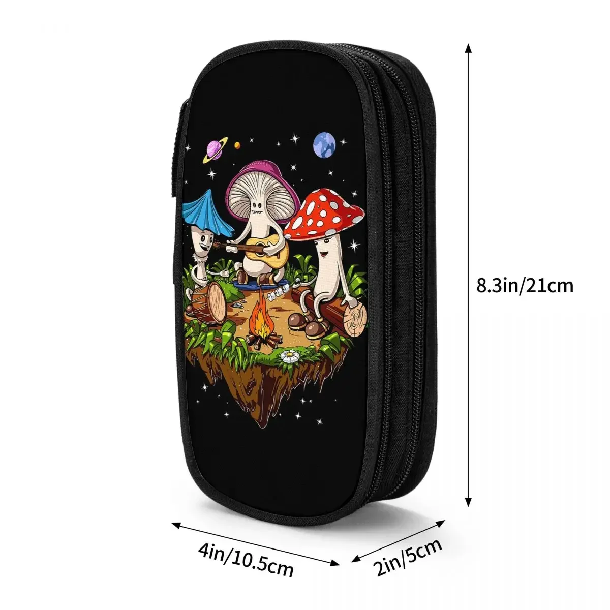 Hippie Magic Mushroom Pencil Cases Big Capacity Pen Bags Pen Box Pencil Pouch For Boys Girls Students Stationery School Office