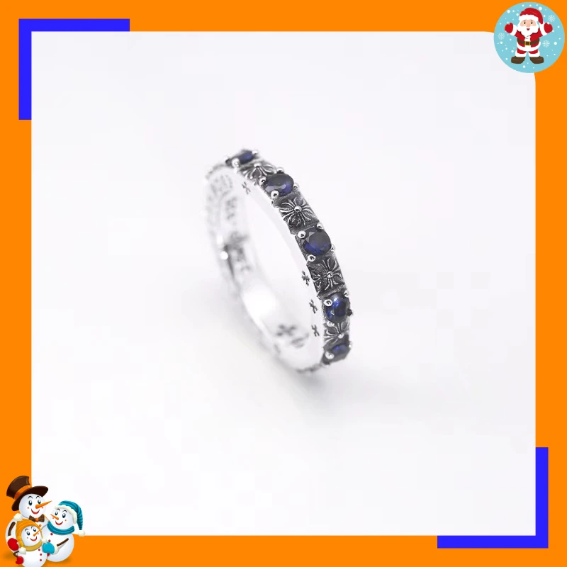 New Open Ring Cross Flower Retro Ring Old Hip Hop Style Anchor Scout Flower Tomb Ring Batch