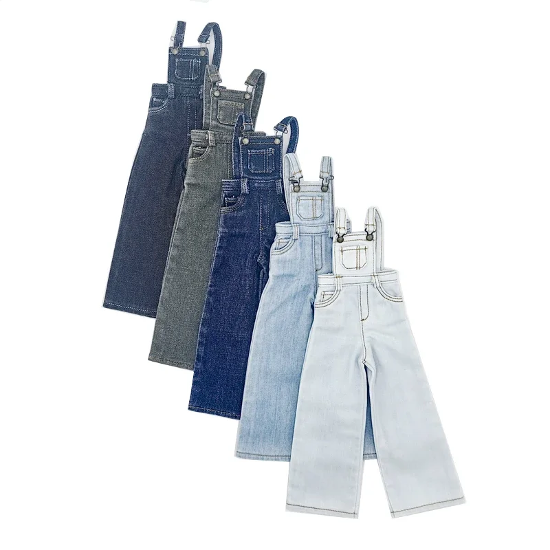 

For Blythe Doll Clothes Strap Jeans Loose Pants for Ob24 Ob22 Azone Dolls Outfit Denim Pants