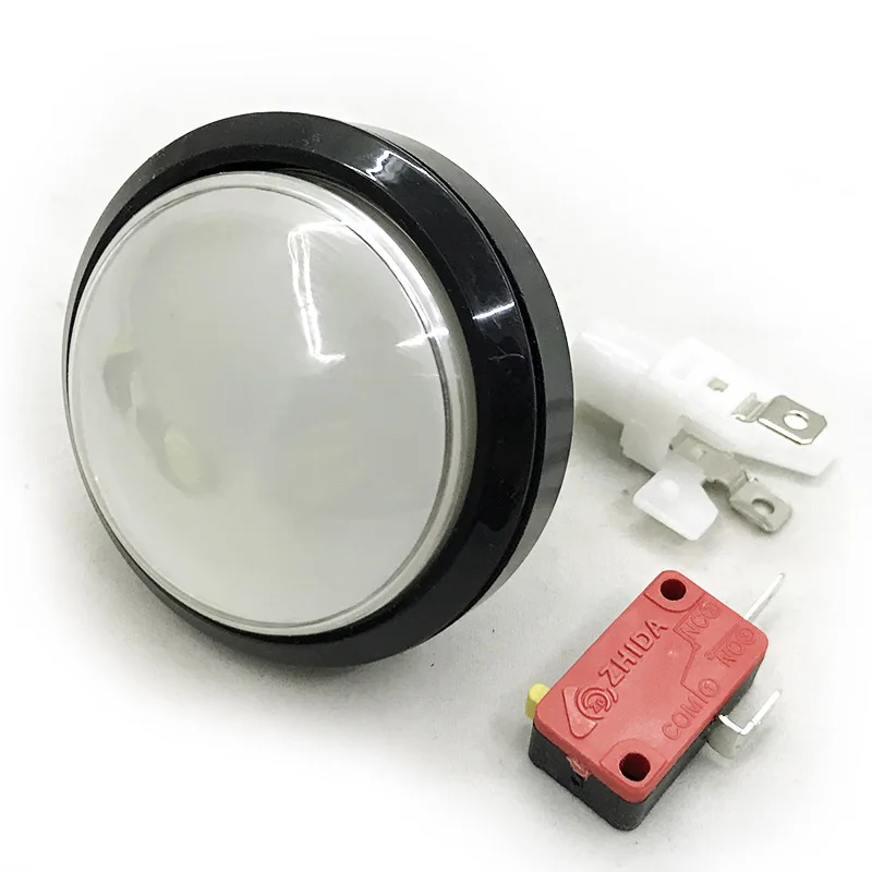 1pcs Big Dome Push Button 60mm Illuminated Arcade Push Buttons Led 5V/12v Power Button Switch Push Button with Microswitch