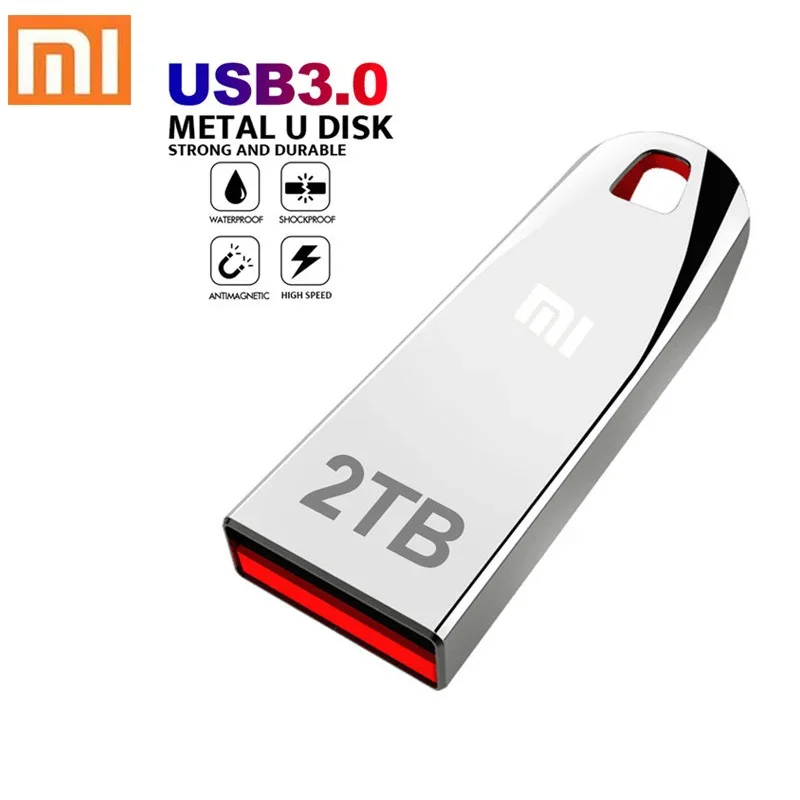 Xiaomi 2TB 3.0 Metal Usb Flash Drives High Speed Pendrive 1TB 512GB Usb Drive Portable Ssd Memoria Usb Flash Disk Type-c Adapter