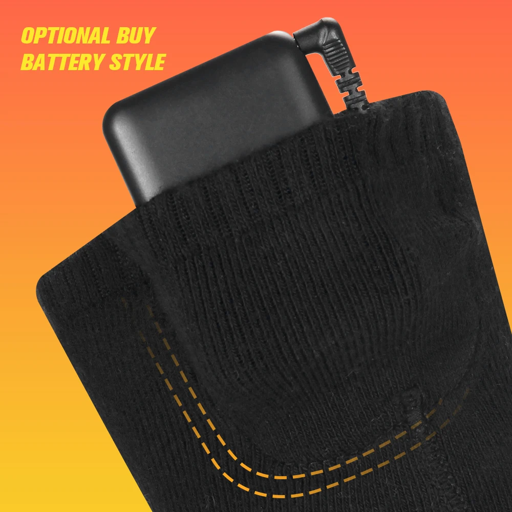 جوارب ساخنة على الجليد جورب التزلج شتاء دافئ 65 ℃   USB بطارية ليثيوم قابلة للشحن ساخنة الأحذية التدفئة الجوارب الرياضية الدافئة