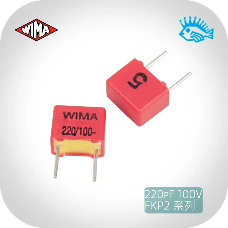 5pcs/50pcs 220pF 100V FKP2 WIMA 221/n22/220p original brand new Germany non-polar capacitor