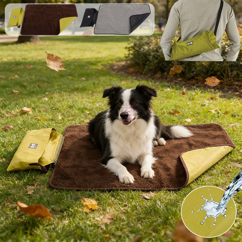

Portable Shoulder Strap Double-sided Pet Mat Waterproof and Moisture-proof Outdoor Portable Dog Mat Foldable and Washable 70x100