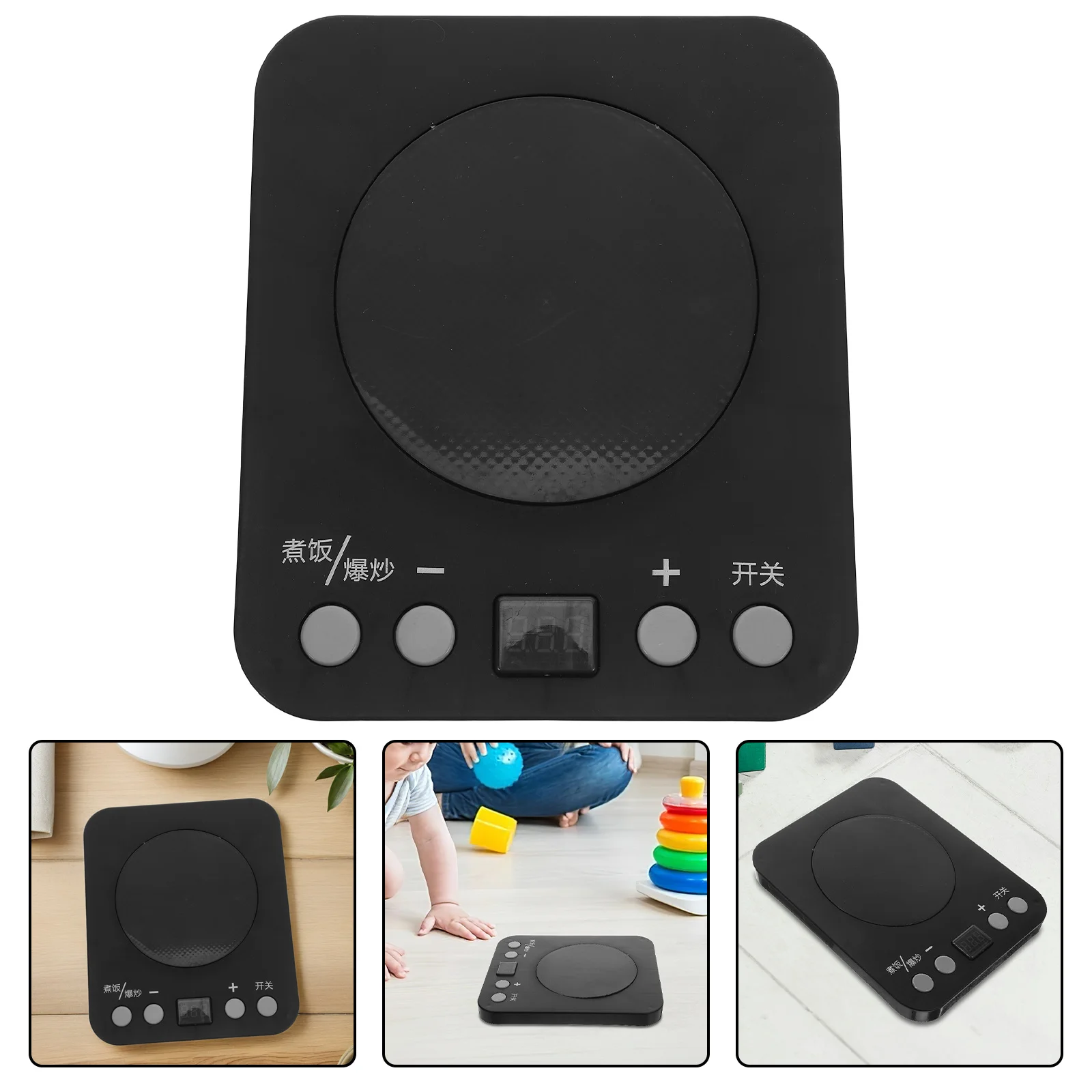 

Pretend Play Kitchen Induction Cooker Realistic Sound Light Effects Pretend Cooking Role Play Mini Kitchen Appliance