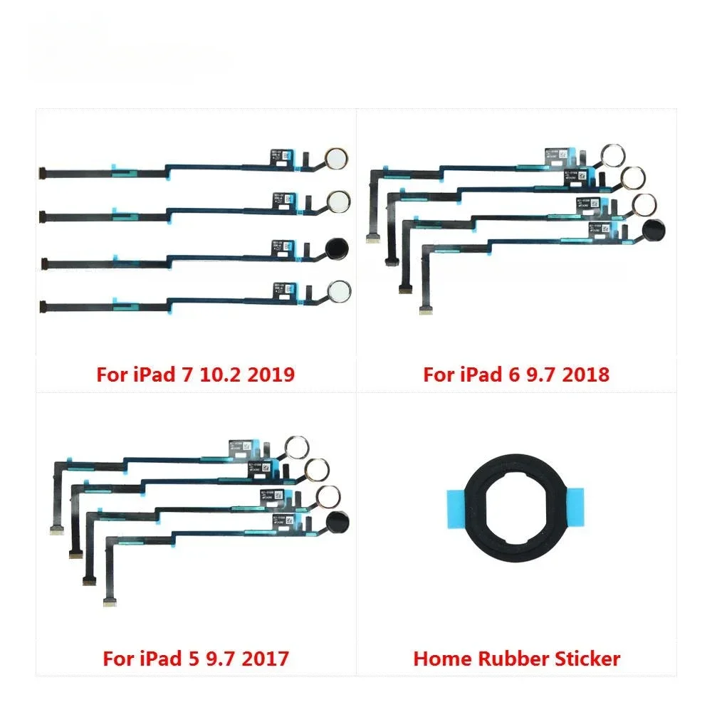 

Home Button Touch ID Fingerprint Connector Sensor Menu Button Connection Flex Cable Ribbon for IPad 5 6 7 8 9 9.7 10.2 Inch