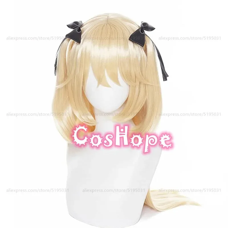 b3,c8;t5\m,/Fischl With Hair Bow 70cm Long Blonde Yellow Wig Anime Cosplay Wigs Heat Resistant S0'jl\,g/7,r'