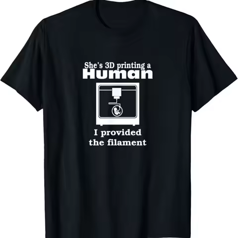 Men's Funny 3D Printing Pregnancy Announcement T Shirt