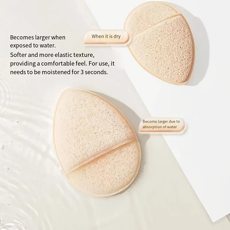 قطعة واحدة من إسفنجة التنظيف العميق للوجه - مزيل مكياج لطيف، وسادة تنظيف ناعمة غير سامة لجميع أنواع اللون البيج الفاتح #1
