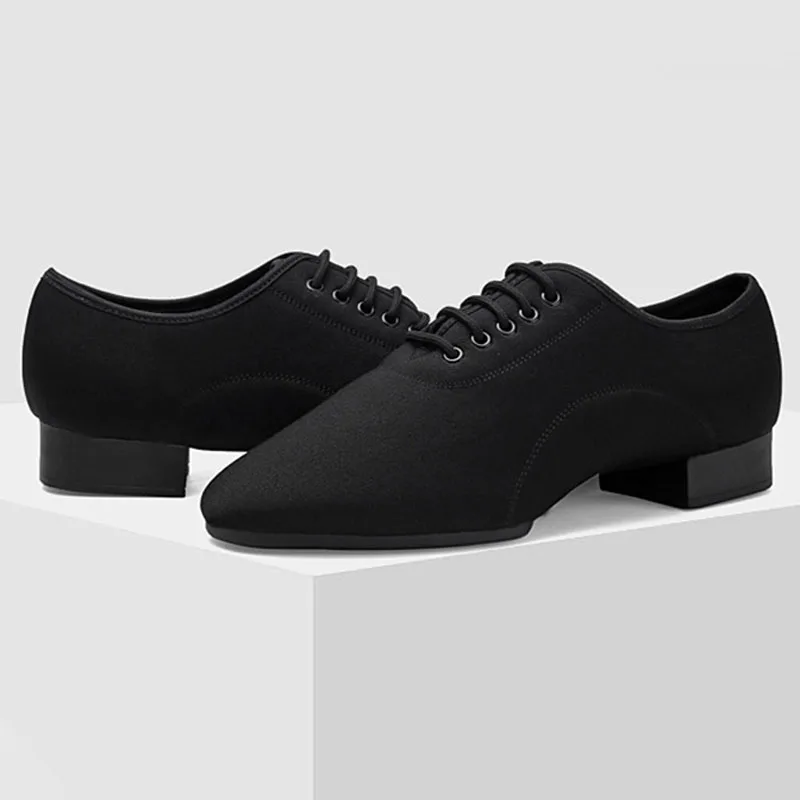 Chaussures de danse noires pour hommes, grande taille 46, chaussures de valse pour salle de danse intérieure, tango jazz, chaussures de danse modernes pour adultes, chaussures de performance latine