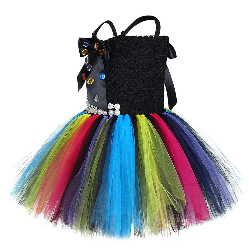 AD1 جنون حتر هالوين زي للفتيات أليس موضوع الأميرة فستان بتصميم حالم للأطفال كرنفال حفلة تأثيري الزي مع Hat5 @ rD ~