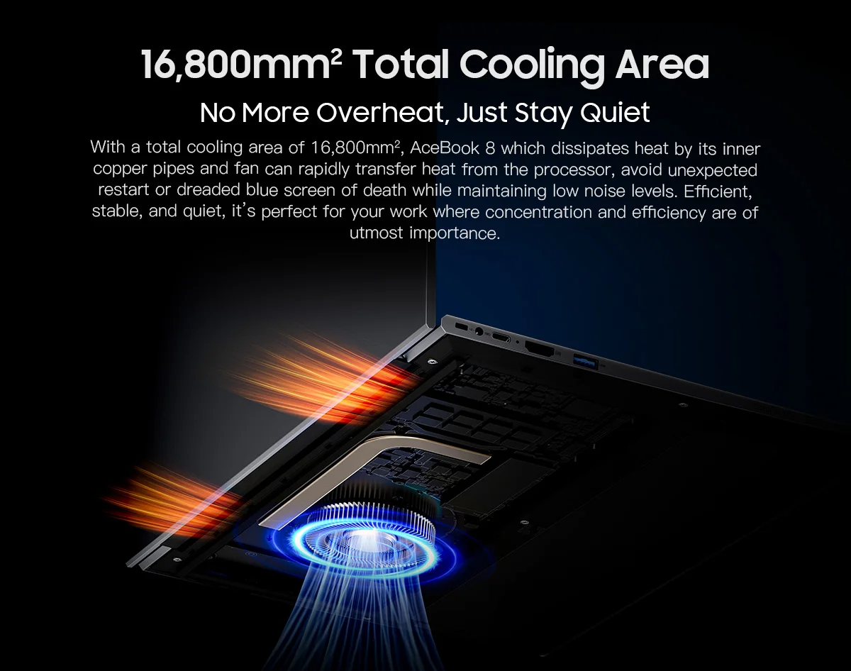Blackview AceBook 8 Laptop, 15,6 Zoll, Intel-Prozessor N150, 16 GB RAM, 512 GB SSD + Erweiterung auf bis zu 1 TB, Windows 11 Home. – Detail 19