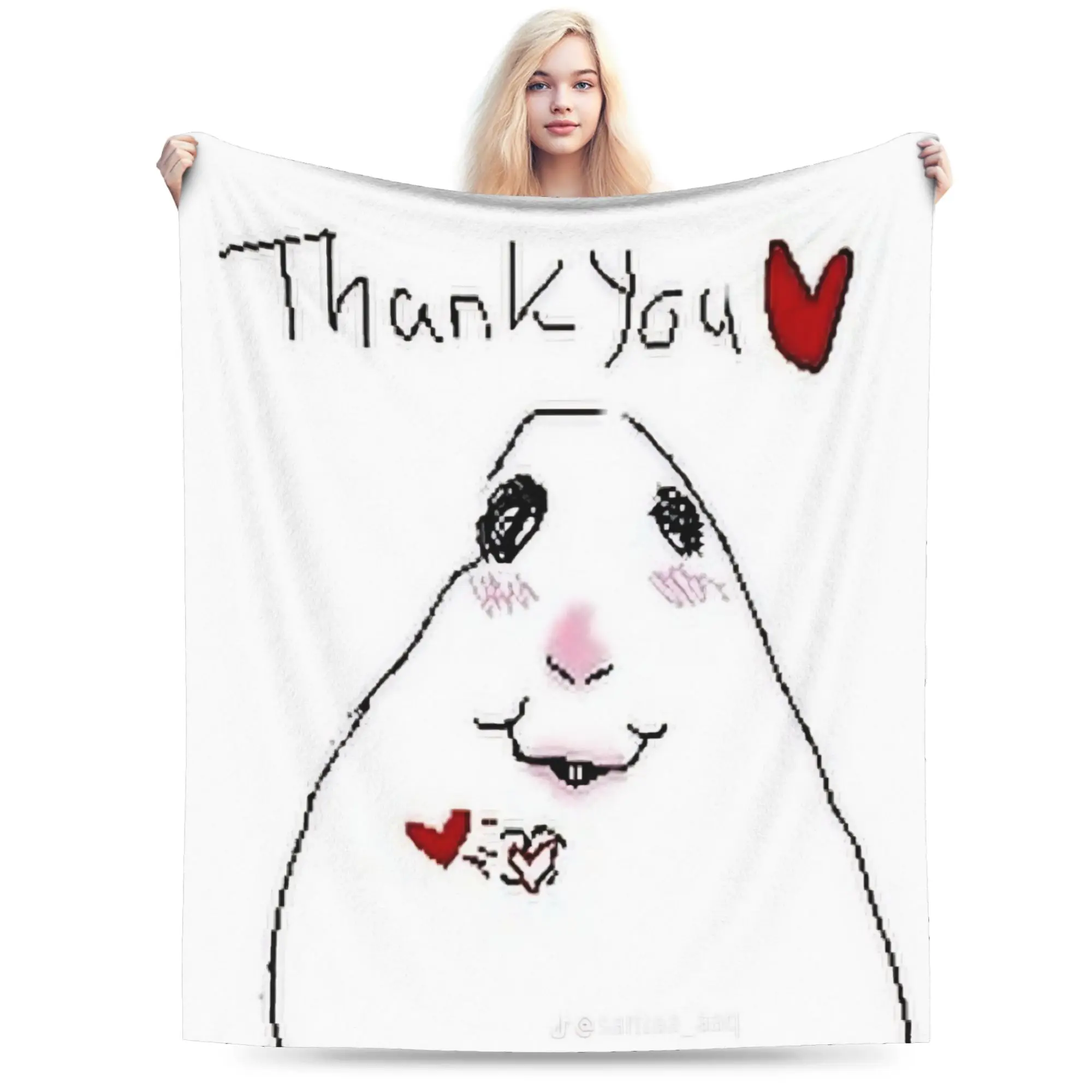 Relax Hamster Caveman Blanket Accessories Sofa Decorative  Throw Blankets Lightweight Fleece for Bedroom