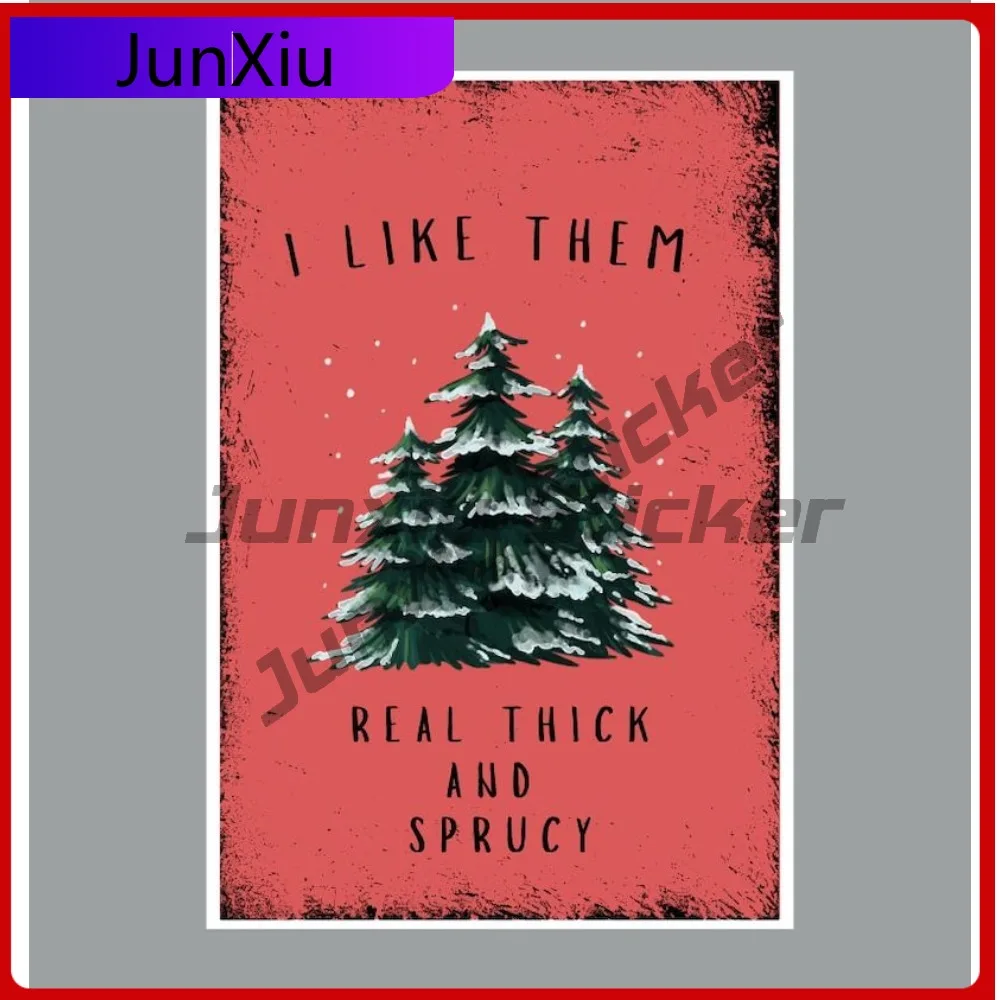 

Christmas Tree Thick And Sprucy Scratch-proof Exterior Diy Glass Can Bottle Waterproof Decals Graffiti Camping Sticker For Car