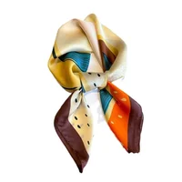 70cm Polka Dot Printed Silk Scarf Women Simulated Silk Elegant and Versatile Headwear Bag Accessories Clothing Square Scarf - Image 5
