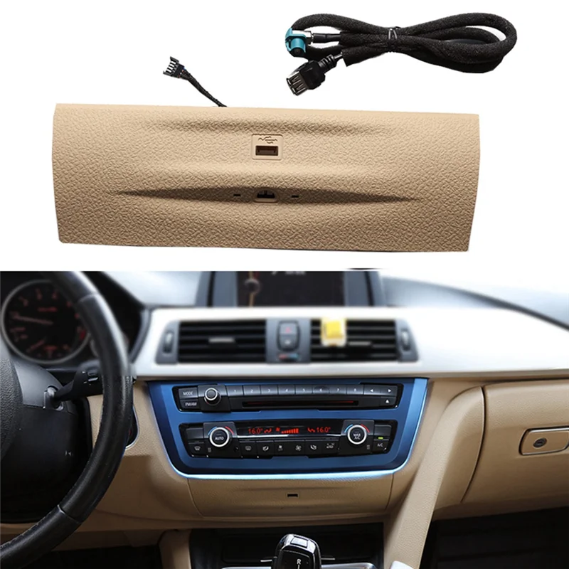 Beige Car Cigarette Atmoshpere Lamp 9 Color Dashboard Cover for BMW 3 /GT/4-Series F30 F32 F34 F36 2012-2019