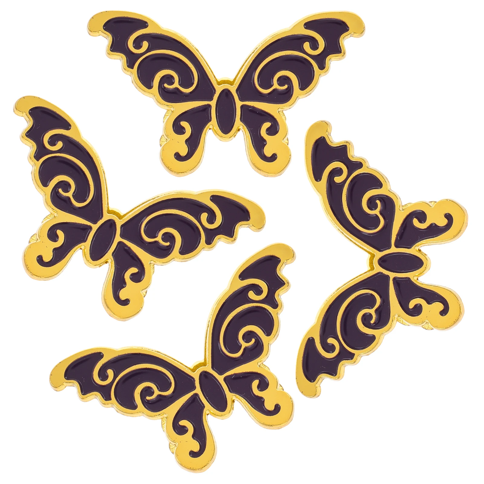 

4Pcs Purple Butterfly Shaped Clips Small Size Creative Design For Students Party DIY Photo Holder Document ganizer