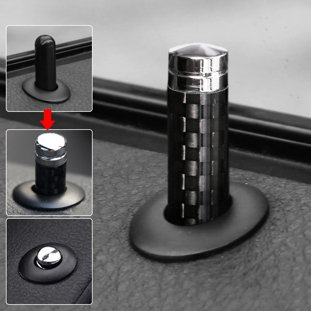 4 Khóa Cửa Ô Pin Bao Cửa Bu Lông NÓN Trang Trí Cho Xe BMW E46 E90 E60 E39 F30 F10 E36 f20 G30 G20 G05