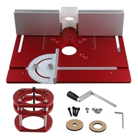 ABSJ-Woodworking Router Lift Kit Router Table Insert Plate Aluminum For 65Mm Diameter Motors W/ Miter Gauge Guide And Bracket